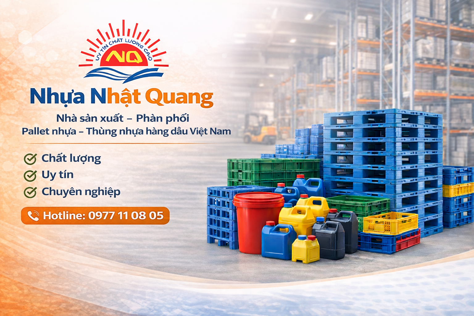 Pallet nhựa chịu lực - chịu tải giá rẻ Nhật Quang